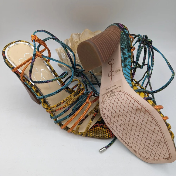 Jessica Simpson Chunky Heels / Colorful / Size 7 - Picture 4 of 5